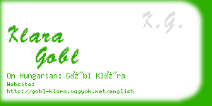klara gobl business card